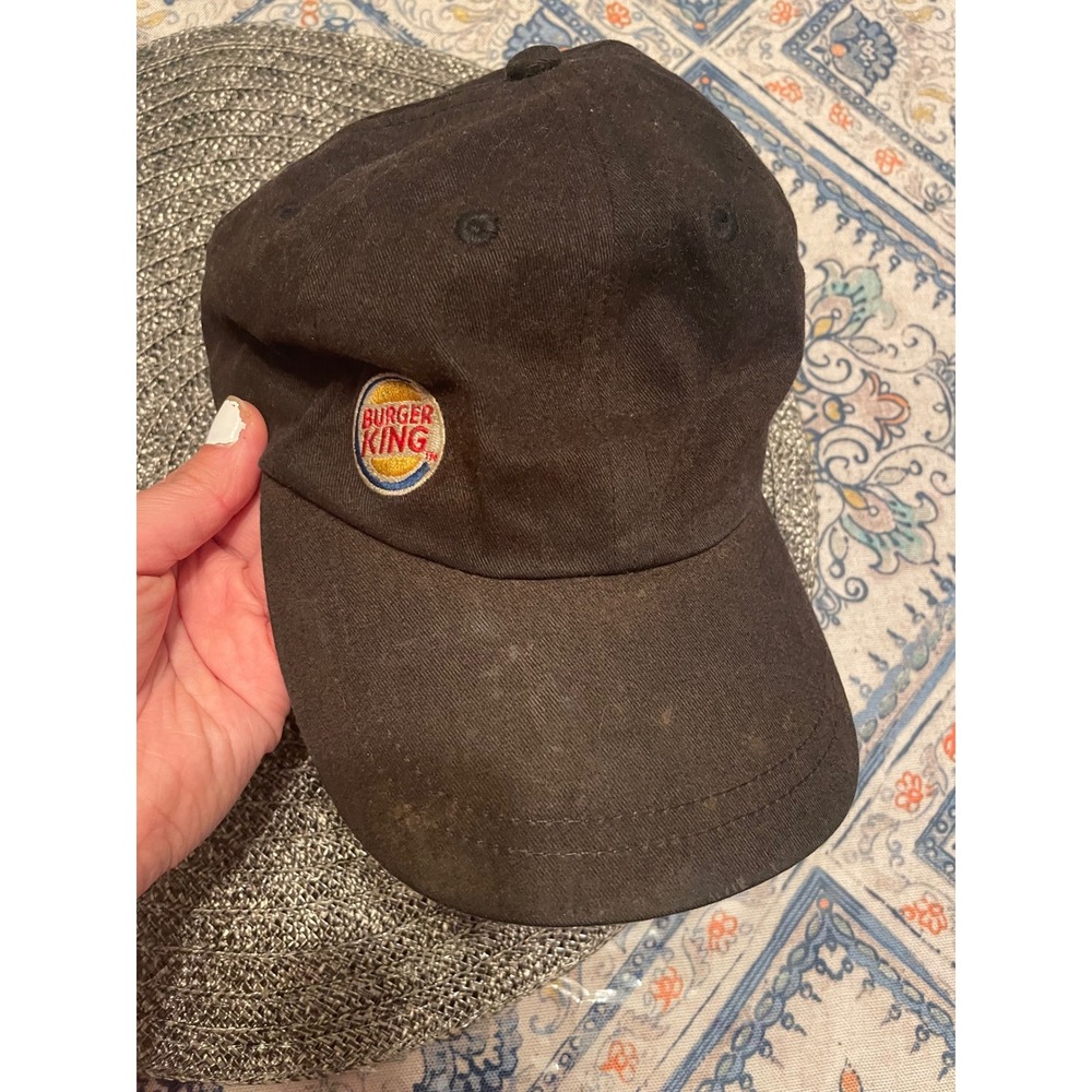 Vintage Burger King Hat Black Have It Your Way Strapback Baseball Cap Promo